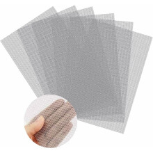(30 x 21 cm) 6 piezas de malla fina de acero inoxidable para mosquiteros, resistente a la corrosi?n, filtro de canaletas de jard?n