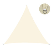 (bianco, 3 x 3 x 3m) vela ombreggiante, vela ombreggiante triangolare per protezione UV all'esterno, su terrazze, in giardino