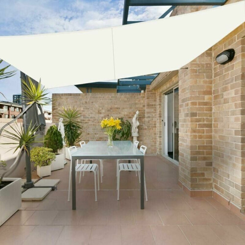 (Beige) Toldo rectangular impermeable 2X3m Estor Protecci?n UV Exterior Jard?n Terraza Balc?n