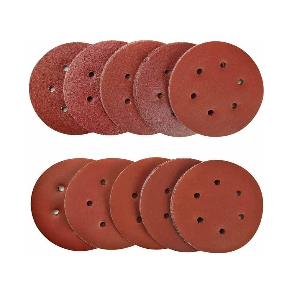 100 Pezzi 150Mm Dischi Abrasivi Dischi Abrasivi Dischi Abrasivi 40/80/120/180/320/600/800/1000/1500/2000 Grana Ideale Per Levigatura/Lucidatura/Rimozi