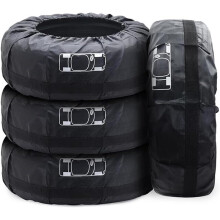4-pack reservebandhoezen voor 19-23" auto's (diameter 80 cm) Waterdichte stofdichte reservebandhoezen met versterkte handgreep