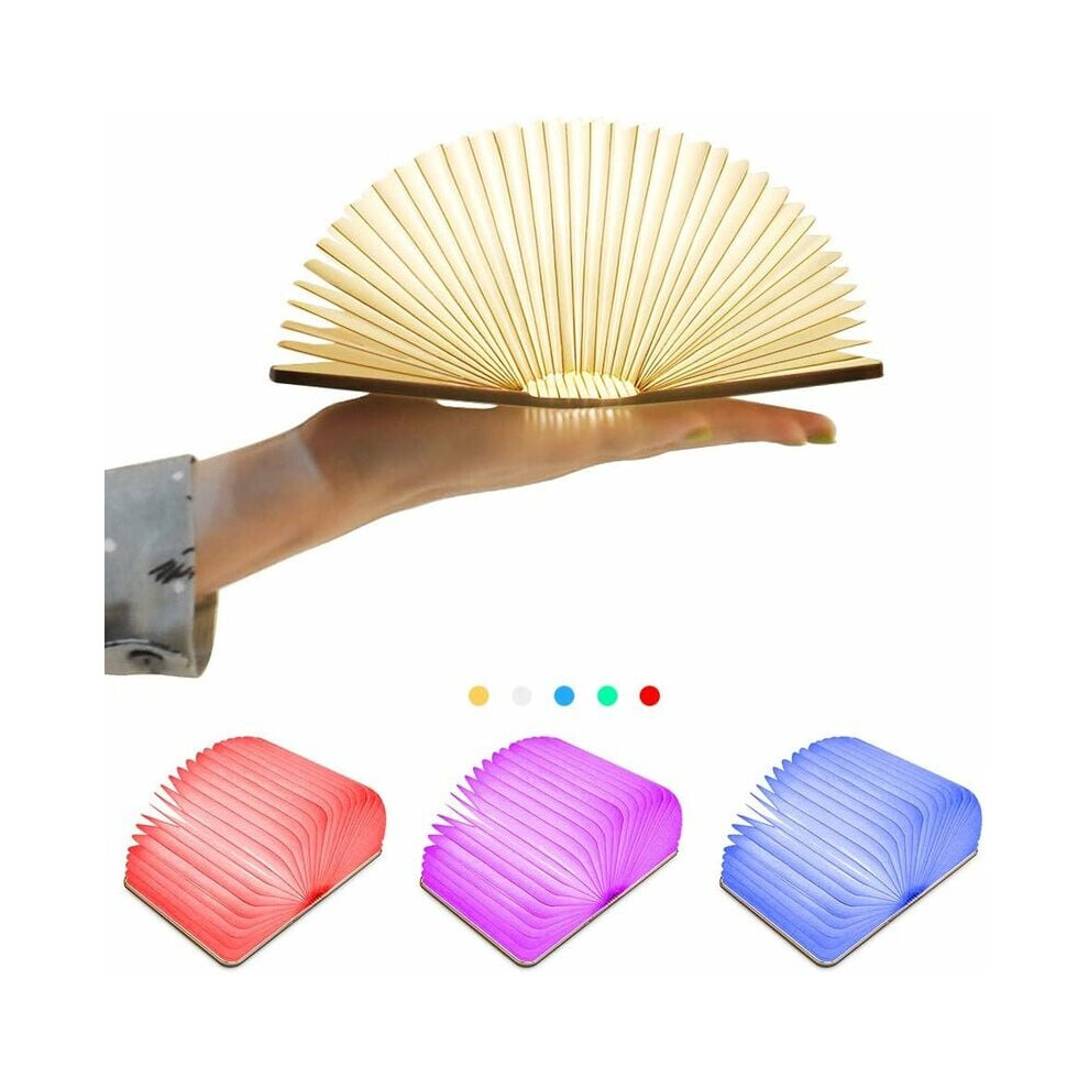 Wooden Book Lamp, LED Folding Book Lamp, USB Rechargeable Mood Lighting - Practical and Beautiful Creative Night Light, Decorative Lights, Magnetic De-image-OPC-PG5VMVX-NEW