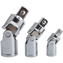 3 pezzi Set di prese per giunto universale a impatto Adattatore riduttore attuatore rotante Acciaio Cr-v Finitura cromata argento 1/4 3/8 1/2