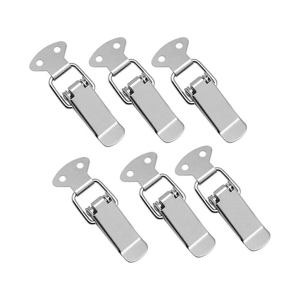 6 Pack Stainless Steel Spring Loaded Toggle Latch, Hasp Clasp, Clamp, Duckbill Buckles Or Box, Toolbox, Drawer, Cabinet, Chest, Safe 6932766544464