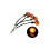 (Orange) 4 universelle 12V Motorradblinker 4