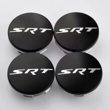 (Matte Black Silve) 4pcs 63mm Srt Wheel Center Hub Caps For D-odge Nitro Caliber Challenger Charger Journey Caravan Durango Nitro Car Rims Cover