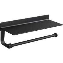 Portarrollos de papel de cocina negro Portarrollos de papel de cocina Dispensador Accesorios de cocina Portarrollos de papel de cocina de aluminio mat