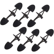 pares de botones en negro, 16 x 4 cm, botones tipo bocina con hebilla para abrigos, botones de fantas?a