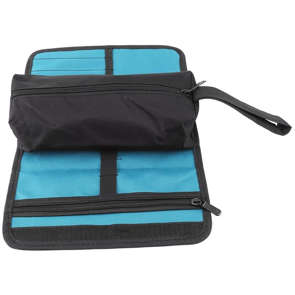 1 Pcs Tool Bag, Small Tool Bag, Canvas Roll Up Tool Bag, Empty Tool Bag, Storage Bag With Zipper And Hanging Loop For Electrician Plumber Or Mechanic 6932766545744