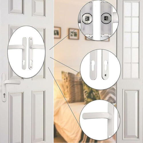 2 manijas de puerta de aluminio para dormitorio con tornillos de montaje 2