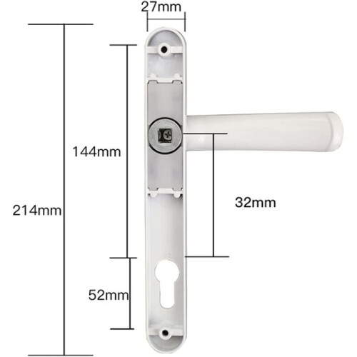 2 manijas de puerta de aluminio para dormitorio con tornillos de montaje 1