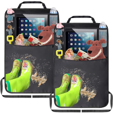 2 stuks auto-organizer (42x62cm), autostoelbeschermers, baby-/kinderschokbestendige matten, waterdichte stoelbeschermer met meerdere zakken en transpa