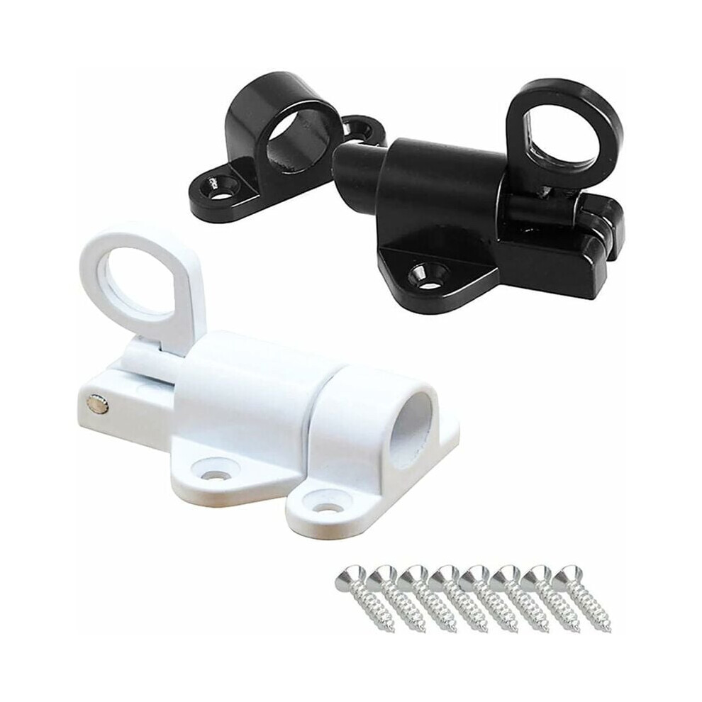 Lot de 2 verrous coulissants, verrou de sécurité, loquet de porte à ressort, pour salle de bain, toilettes, grange, chambre à coucher
