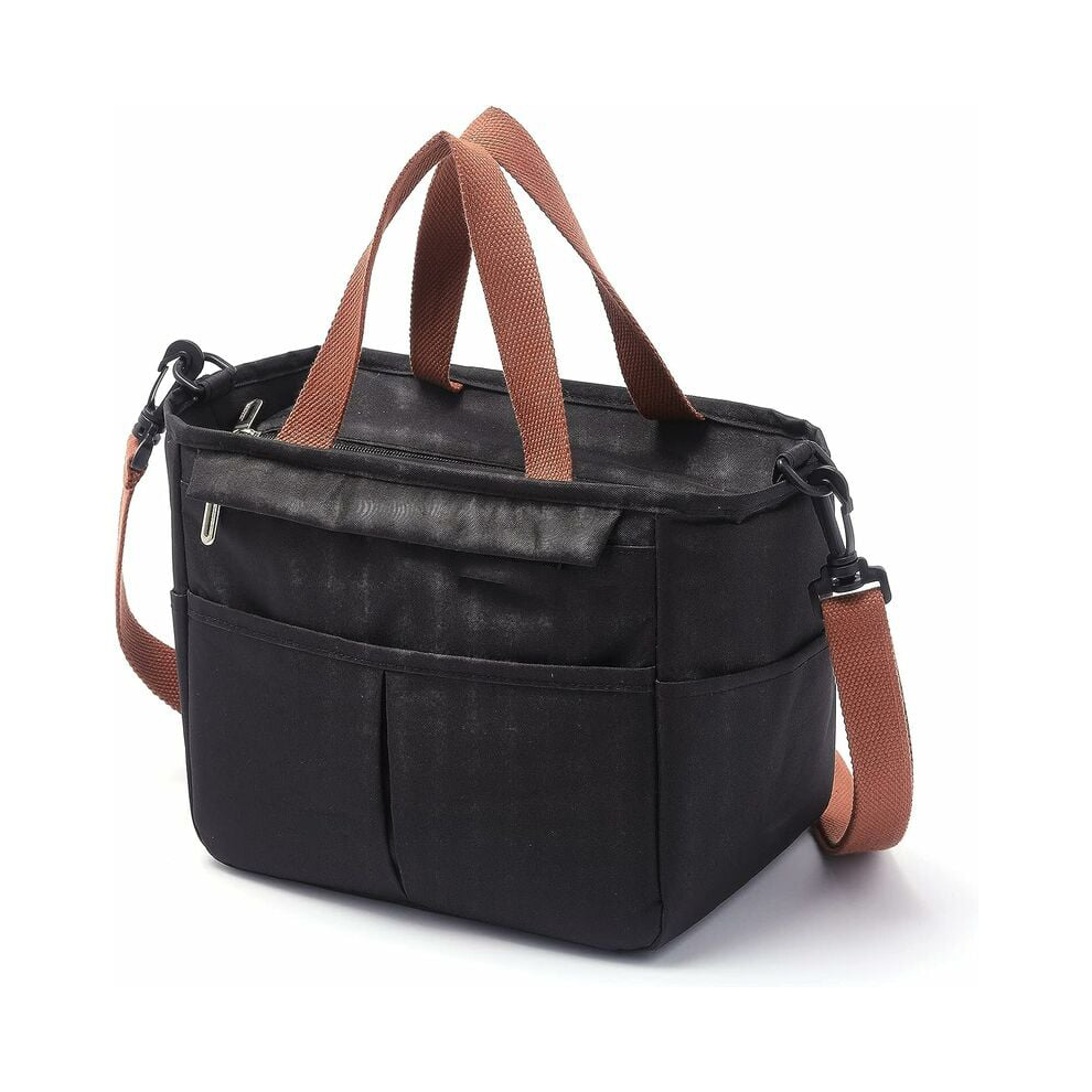 Cestino Per Il Pranzo, Borsa Per Il Pranzo Isolata (Nera), Mini Borsa Per Il Pranzo Isolata E Impermeabile, Borsa Per Il Pranzo Isolata Portatile, Bor