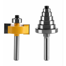 (Confezione da 2) Macchina scanalatrice per lavorazione del legno, coltello scanalatore, coltello scanalatore con 6 set di cuscinetti, adatto per dive