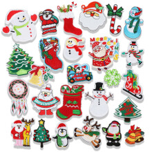 26 parches navide?os bordados para planchar y coser para manualidades, ropa, decoraci?n y regalos navide?os