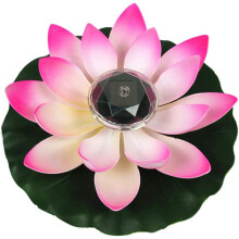 stuks (roze) Lotus-verlichting, drijvende lotusvijverdecoratie op zonne-energie, veranderende LED-nachtlampjes, tuinmeubilair voor poolparty's