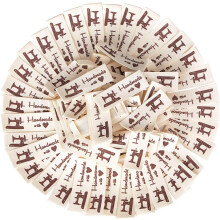 100pcs Horizontal 1.5x4.3cm Fabric Labels Handmade Clothing Labels Textile Labels for Garment Sewing Accessories Bags Jeans
