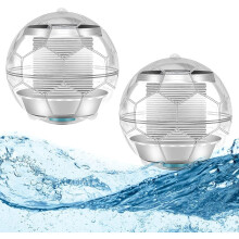 Lampada solare decorativa per esterni da 2 pezzi, lampada a sfera solare a LED con cambio colore a 7 colori, lampada galleggiante impermeabile per pis