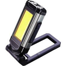 Luz de trabajo LED recargable, l?mpara de ?rea COB con base magn?tica, linterna port?til con pestillo/soporte giratorio, luz de trabajo mec?nica para