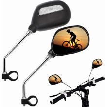 Bicycle mirrors outdoor cycling equipment safety warning flat reflectors electric bike mountain bike reversing mirror