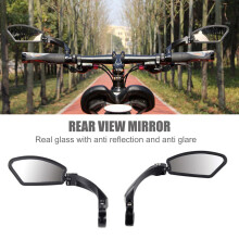 1 Pair Motorcycle Bike Rearview Mirrors Electric Bike Reflectors Bicycle Mirrors Equipped with Large Field of View Mirrors (Square)