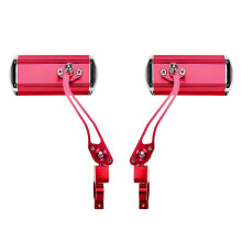 Mountain Bike Handlebar Mirrors (Red) Motorcycle Bike Conversion Aluminum Mirrors Safety Reflectors