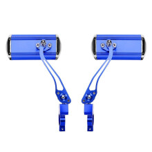 Mountain Bike Handlebar Mirrors (Blue) Motorcycle Bike Conversion Aluminum Mirrors Safety Reflectors