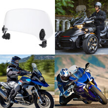 Motorfiets voorruit (Clear S), Universele aangepaste motorfiets voorruit deflectoren, Voorruit spoiler luchtdeflector
