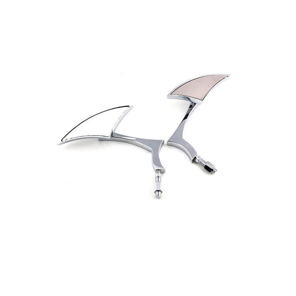 Motorcycle Accessories Triangle Lightning Bolt Modified Rearview Mirror For Harley Motorcycle Electric Bicycle Reversing Mirror Silver 6932766549360