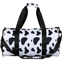 Kleine Reisetasche für Damen, Milchkuh-Muster, Sporttasche für Damen, 30 l, faltbare Reisetasche mit Schuhfach, Schwimmtasche