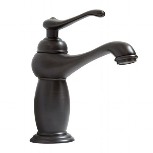Rubinetto lavabo nero in ottone con ceramica