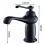 Rubinetto lavabo nero in ottone con ceramica 5
