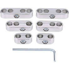 ((Accesorio no original) plateado) Kit separador de cables de buj?a de motor de 7 mm/8 mm Soporte para cables de buj?a de motor