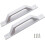 (White)2pcs Kitchen Glass and Plastic Mounted Aluminum Alloy Door Handle 1