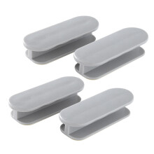 Gray Set of 4 Balcony Door Handles, Door Handles, Self-Adhesive Door Handles, Cabinet Handles, Balcony Door, Plastic Exterior, Glass Furniture Handle