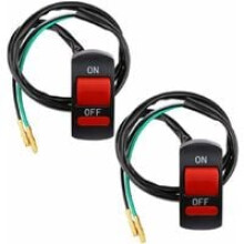 2 interruptores de manillar de 22 mm, interruptor de manillar de motocicleta universal, resistente al agua, arranque el?ctrico, faro LED encendido/apa