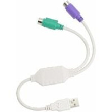 Adattatore PS/2 a USB a PS/2 per tastiera PS2 bianco