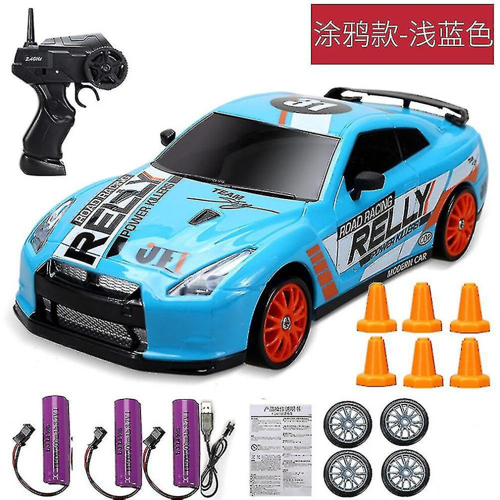 (GTR B-3Battery) 2.4g Drift Rc Car 4wd Rc Drift Car Toy Remote Control Gtr Model Ae86 Vehicle Car Rc Racing Car Toy For Children Christmas Gifts