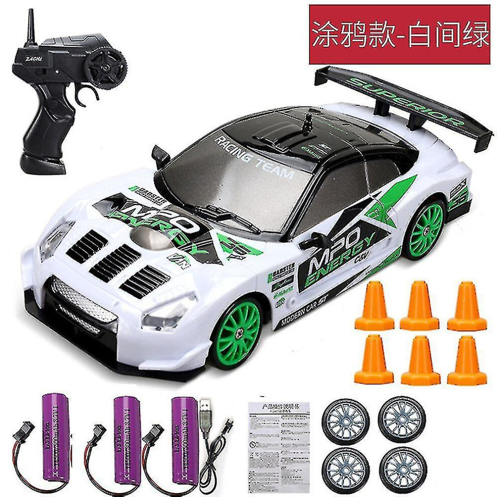 (GTR W-3Battery) 2.4g Drift Rc Car 4wd Rc Drift Car Toy Remote Control Gtr Model Ae86 Vehicle Car Rc Racing Car Toy For Children Christmas Gifts