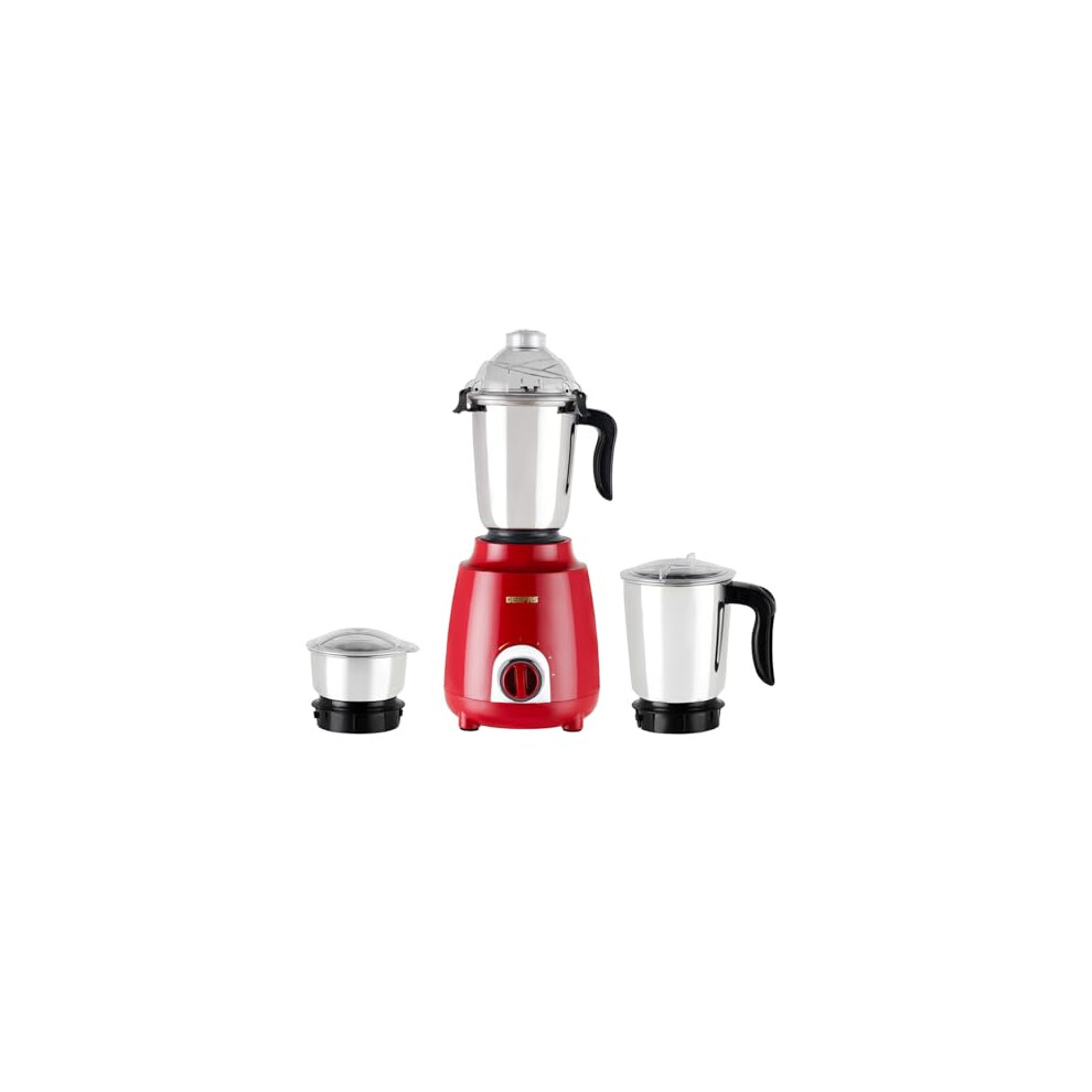 GEEPAS 600W 3-in-1 Mixer Grinder, Stainless Steel Jars & Blades