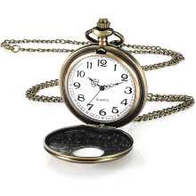 Reloj de bolsillo vintage Reloj de bolsillo de cuarzo liso con cadena Reloj de bolsillo con n?meros Reloj de bolsillo antiguo para hombres Cumplea?os