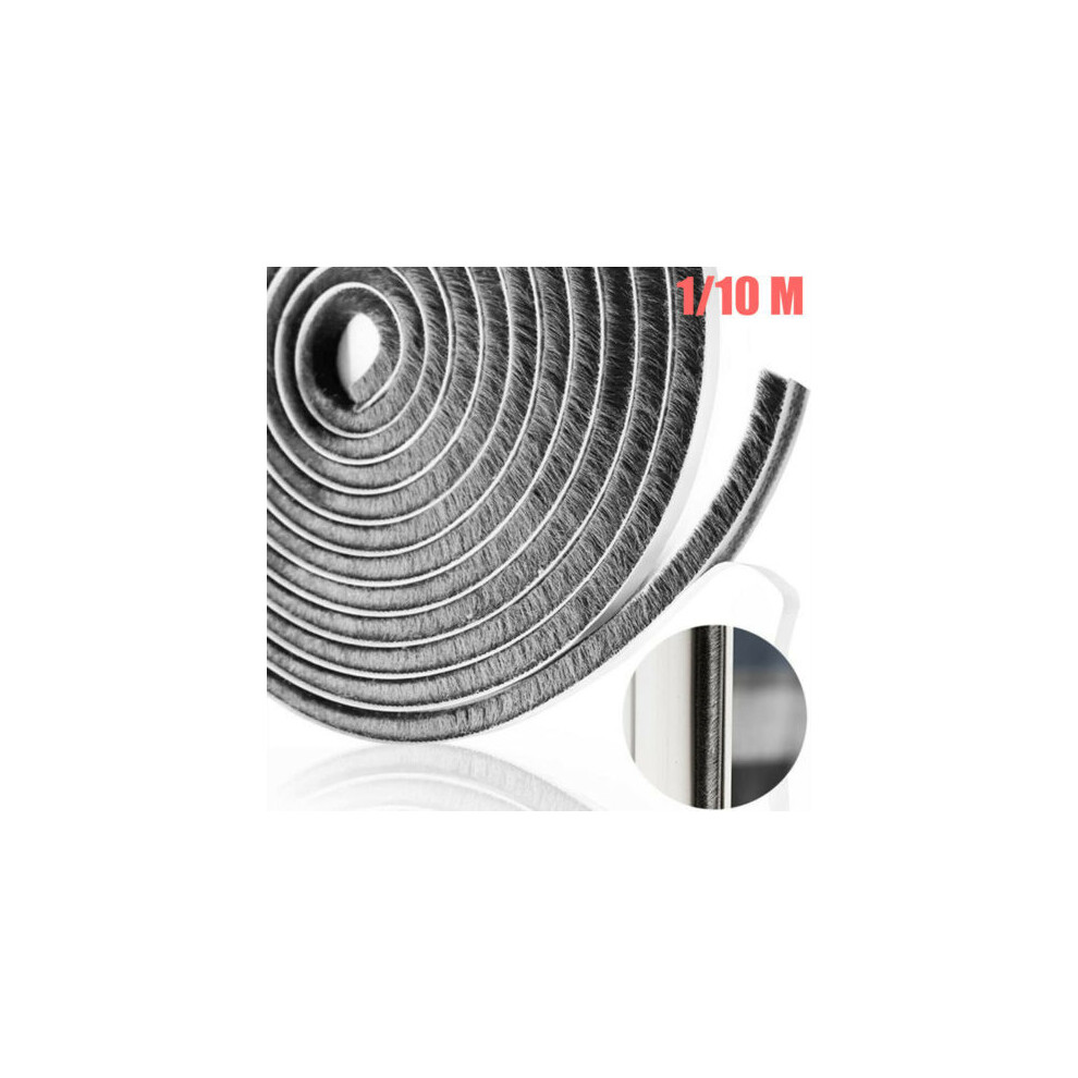 Lifeasy Window Seal Strip,9Mm(B) X 9 Mm(D) X 10M(L) Door Brush Strip, For Door Seal Strip, Door Draft Excluder Strip, Weather Strip