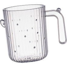 Huishoudelijke tandenborstelbeker Lichtgewicht koffiebeker Badkameraccessoires Waterbeker met handvat Badbeker Theekop, Transparante kleur