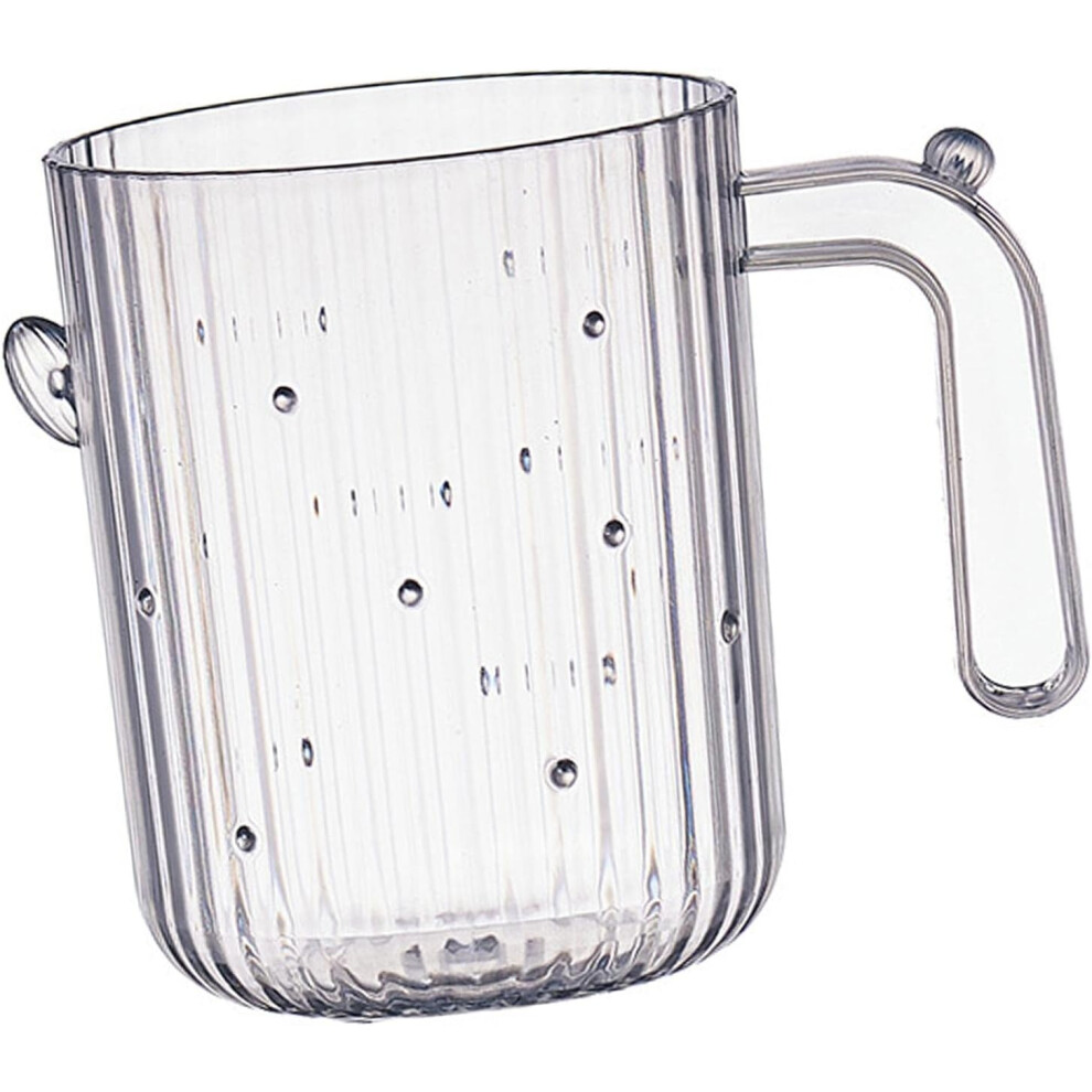 Lifeasy Household Toothbrush Cup Lightweight Coffee Mug Bathroom Accessories Water Cup With Handle Bathroom Tumbler Tea Cup, Transparent Color