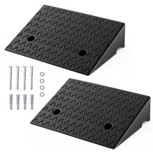 2 Pack Curb Ramp 48cm x 33cm Rubber Threshold Car Wheelchairs Ramps