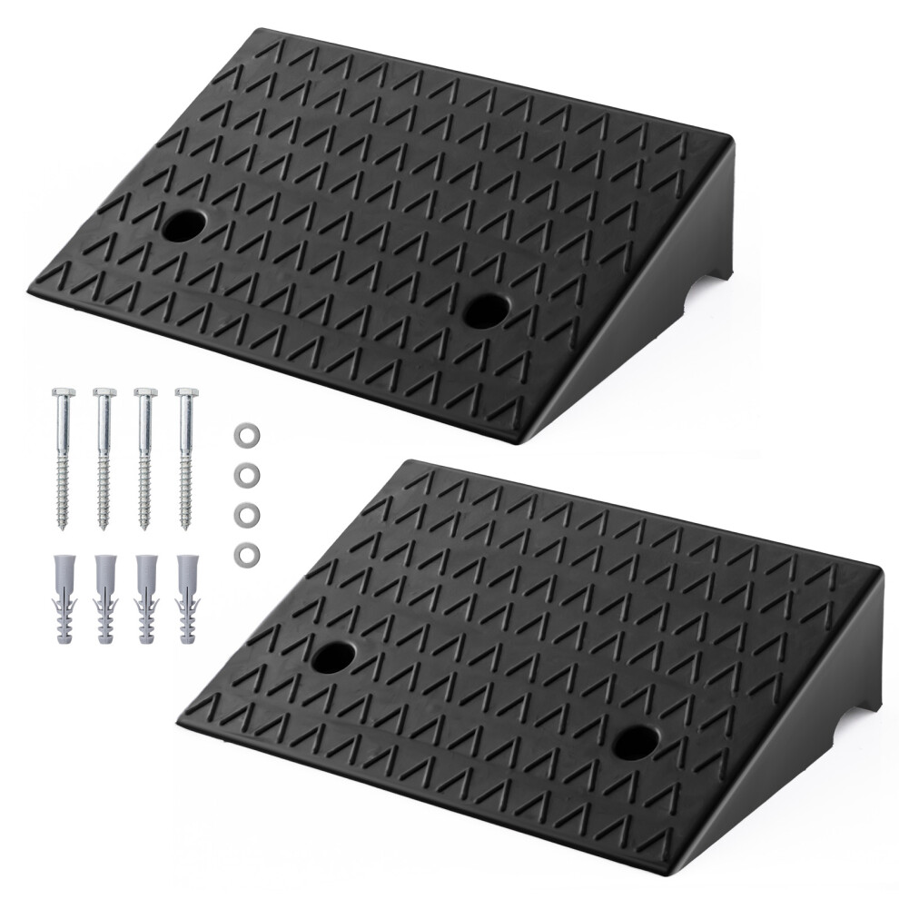 2 Pack Curb Ramp 48cm x 33cm Rubber Threshold Car Wheelchairs Ramps