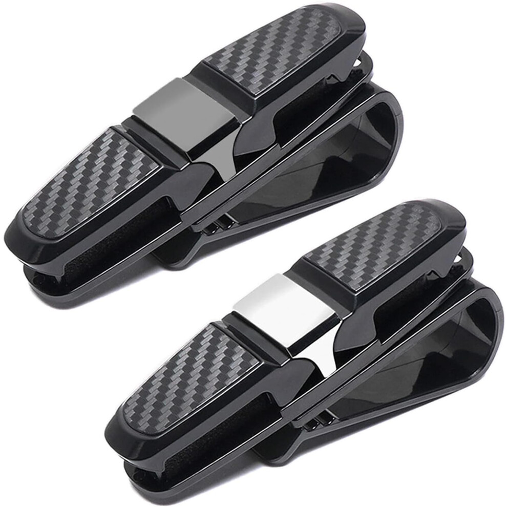 2Pcs Glasses Holder Car Glasses Holder Double Ended Glasses Holder Clip Hanger Ticket Card Clip Holder With 180 Degree Rotation 9113374538107