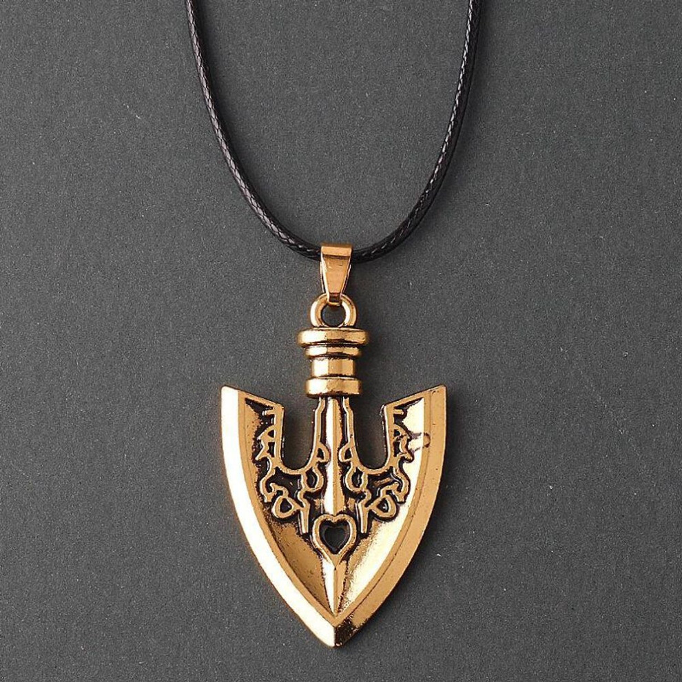 (45cm) Jojos Bizarre Adventure Necklace Kujo Jotaro Arrow Metal Pendant Chain