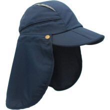 (Medium-Large, Navy Blue) Weiyang Boys UPF 50 Sun Protection Cap Quick Dry Baseball Hat Boys Sun Hat Fishing Hat with Neck Flap
